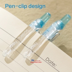 Bút gel bấm Deli G057 0.5mm (12) - Mực xanh/ đỏ/ đen