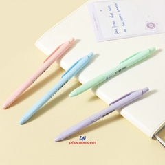 Bút bi dầu Deli Q117C Roball 0.7mm pastel, mực xanh, đệm tay (50)