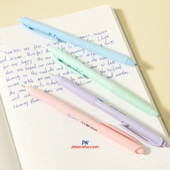 Bút bi dầu Deli Q117C Roball 0.7mm pastel, mực xanh, đệm tay (50)