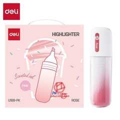 Bút dạ quang Deli U188 1-5mm, có hương thơm (6) - Tím - Hương lavender/ Xanh mint - Hương matcha/ Hồng - Hương Rose