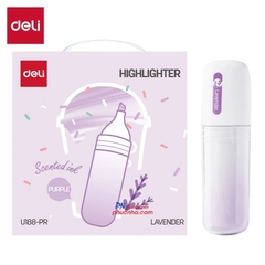Bút dạ quang Deli U188 1-5mm, có hương thơm (6) - Tím - Hương lavender/ Xanh mint - Hương matcha/ Hồng - Hương Rose