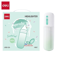 Bút dạ quang Deli U188 1-5mm, có hương thơm (6) - Tím - Hương lavender/ Xanh mint - Hương matcha/ Hồng - Hương Rose