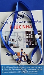 Dây đeo thẻ, bảng tên 1cm đầu nút bấm nhựa (100)