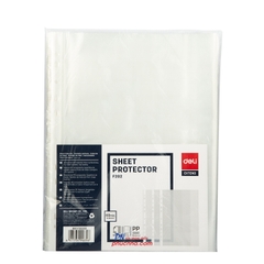 Bìa lỗ Deli F20202 A4 dày 0.06mm (100 cái/ xấp)