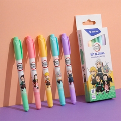 Bút dạ quang pastel Thiên Long HL-019/DS Demon slayer bộ 5 màu