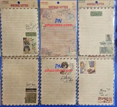 Vintage Letter - Giấy kraft viết thư cổ điển nâu/ trắng Teenage (5 tờ/xấp)
