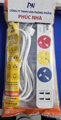 Ổ cắm điện kéo dài đa năng Lioa 3DN4A12W 3 mét, 3 đa năng, 4 type A