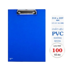 Bìa trình ký Thiên Long FO-CB01 đôi simili A4 PVC - Xanh dương