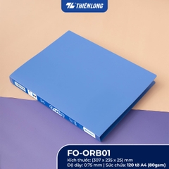 Bìa nhẫn Thiên Long FO-ORB01 oring A4 chữ O 2.5cm màu xanh biển (120)