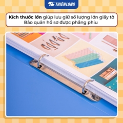 Bìa nhẫn Thiên Long FO-ORB02 oring A4 chữ O 3cm màu xanh biển (120)