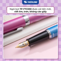 Bút máy Thiên Long Điểm 10 TP-FTC030 ngòi êm vỏ kim loại (10 cây/ khay) - bút bơm mực luyện viết chữ đẹp