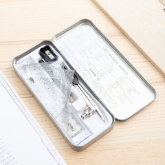 Bộ dụng cụ học sinh Deli G30505 8 món hộp sắt (12)