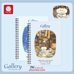 Sổ lò xo Hải Tiến Gallery A6 9769 200 trang 80gsm (giấy caro trắng ngà) (132)