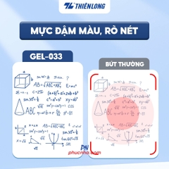 Bút gel Thiên Long GEL-033 quick dry 0.5mm, mực xanh (10)