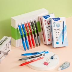Bút bi Thiên Long TL-095 butter ink 0.5mm (20) - Mực xanh/ đỏ/ đen