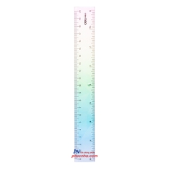 Thước kẻ màu cực quang 20cm Deli H653