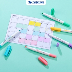 Bút dạ quang Thiên Long HL-016 2 đầu pastel (5)