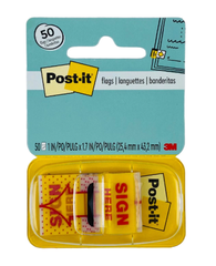 Giấy notes nhựa trình kí Post-it 3M 680-9 Sign here 50 miếng (12/36)