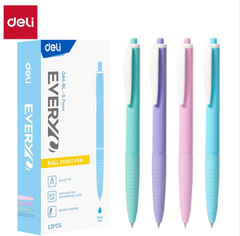 Bút bi Deli Q44 0.7mm, mực xanh (12)