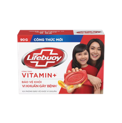 Xà phòng rửa tay Lifebuoy Vitamin + Bảo Vệ Vượt Trội 10 90g đỏ (72 cục / thùng)
