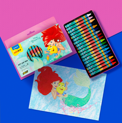 Sáp màu Thiên Long Colokit CR-C010/PR 18 màu Công chúa Ariel Disney