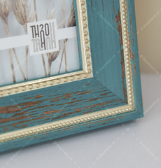 Khung ảnh để bàn 10x15cm –  Viền xanh Ngọc Vintage KH1015 TT9003