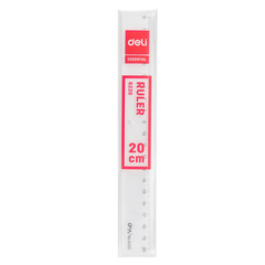 Thước kẻ mica 20cm Deli 6220