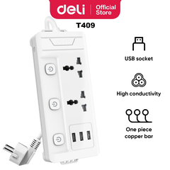Ổ cắm điện Deli