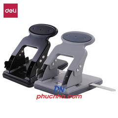 Bấm lỗ Deli 0117 lớn 35 tờ, 2 lỗ, thước sắt (20)