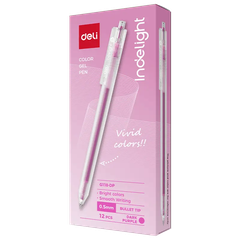 Bút gel bấm nhiều màu Indelight Deli G118 0.5mm (12)