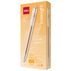 Bút gel bấm nhiều màu Indelight Deli G118 0.5mm (12)