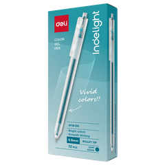 Bút gel bấm nhiều màu Indelight Deli G118 0.5mm (12)