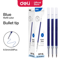 Ruột bút gel bấm Deli G97 0.5mm (20)