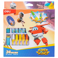Sáp màu dầu pastel Deli Super Wings C009-24 24 màu