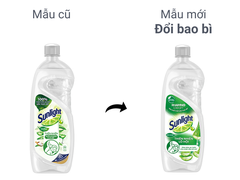 Nước rửa chén Sunlight thiên nhiên muối khoáng & lô hội 400g (24 chai / thùng)