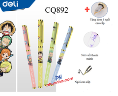 Bút máy kim loại Deli Q892 bản One piece kèm 1 ngòi, nét bút trơn êm (12 cây mix màu / khây)