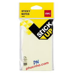 Giấy note dán A00552 Deli 3x5inch màu vàng nhạt 100 tờ (12)