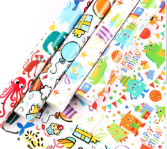 Giấy gói quà Giấy láng/ lụa hình 1 mặt (50 tờ/ xấp)