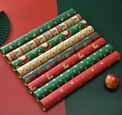 Giấy gói quà Noel, Tết giấy láng (50t/x), giấy kraft 1 mặt (45t/x)