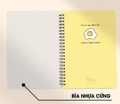 Sổ lò xo Hải Tiến Viva bìa nhựa cứng 200tr 80gsm kẻ caro - A5 6522/ B5 6546