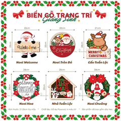 Biển gỗ trang trí Giáng sinh