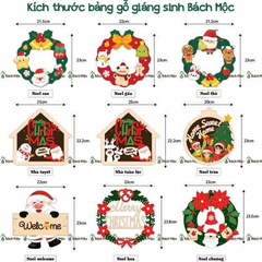 Biển gỗ trang trí Giáng sinh