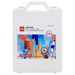 Bút lông màu Acrylic Marker Deli HM912-24 24 màu (Hộp trắng)