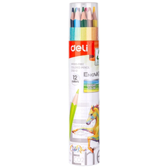 Bút chì màu Deli C112 Enovation, Lon giấy - 12 màu/ 24 màu