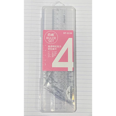 Bộ thước eke 4 món Bitoon 20cm BT-2136 (4 màu) (24)