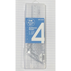 Bộ thước eke 4 món Bitoon 20cm BT-2136 (4 màu) (24)