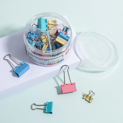Kẹp bướm màu Deli 8520 mix 3 size 25mm (6), 19mm (14), 15mm (30)
