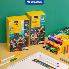 Bút lông màu fiber pen Thiên Long Colokit Demon Slayer, ngòi chóp nón, có thể rửa được