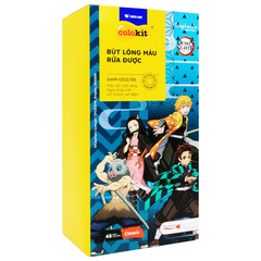 Bút lông màu fiber pen Thiên Long Colokit Demon Slayer, ngòi chóp nón, có thể rửa được