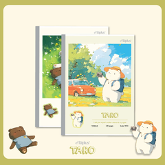 Tập SV dán gáy Hải Tiến Haplus TARO 9080, 70gsm, 200tr, giấy ngà vàng, kẻ ngang (3/60)